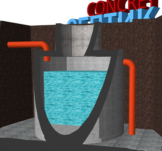 Выставочный образец септика на рынке "Перекрёсток-1" г.Челябинск